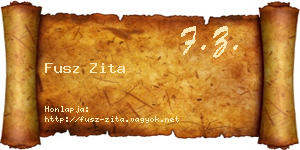 Fusz Zita névjegykártya