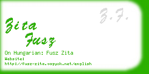 zita fusz business card